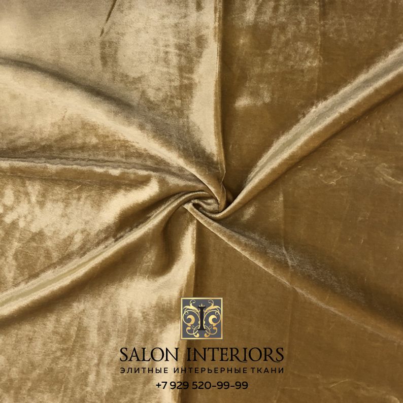 Ткань БАРХАТ SILK Арт 31307-2 Цвет Св.золото шир 140см
