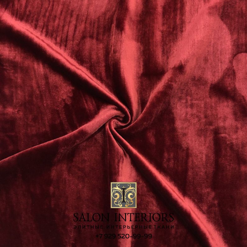 Ткань БАРХАТ SILK Арт P7 Цвет Бордо шир 140см  