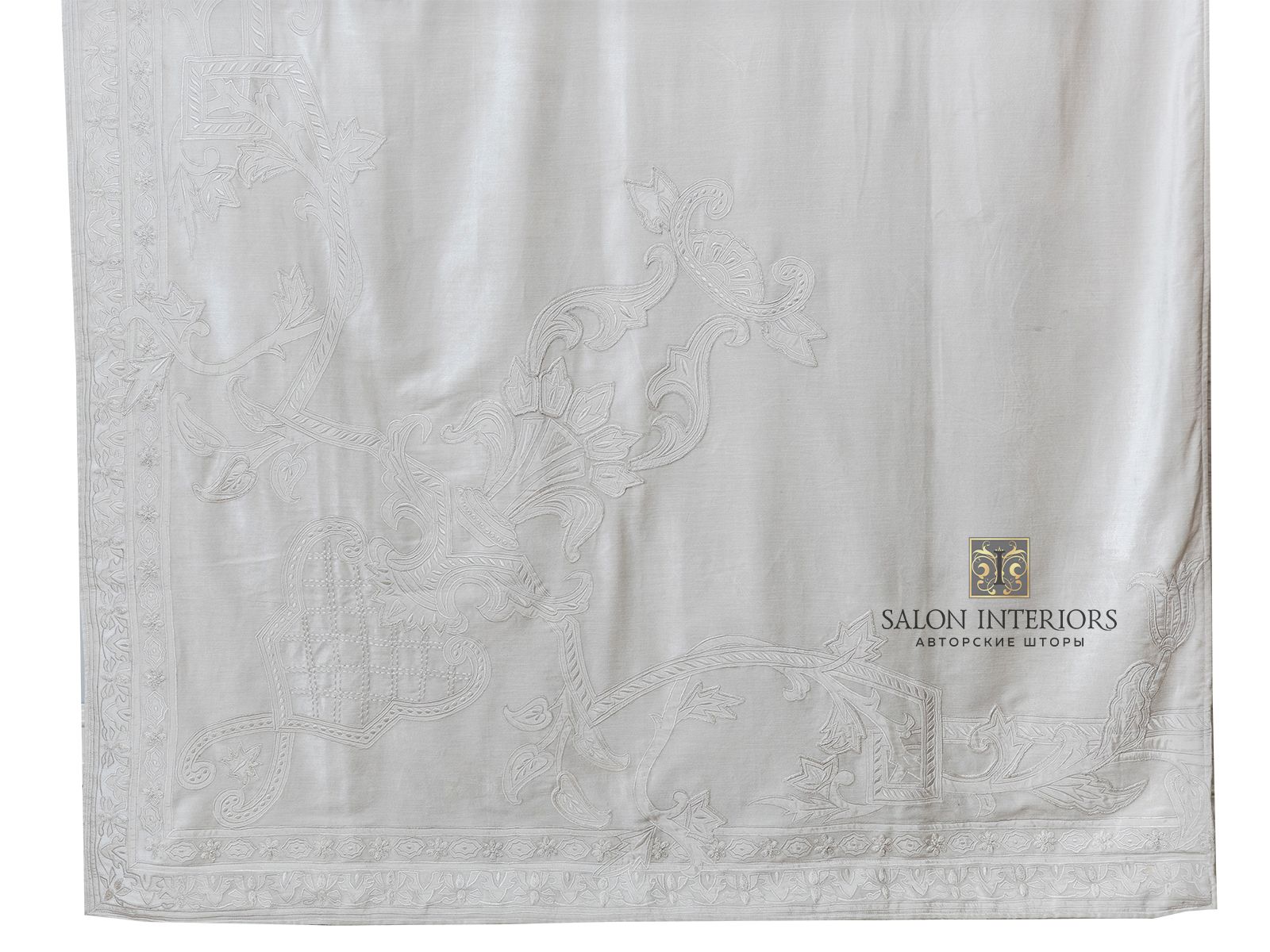 Ткань ДИЗОН FRENCH GARDEN-RAVISSION Панно Арт 7745-2 Цвет Крем бархат разм 136*345см RIGHT Индия 